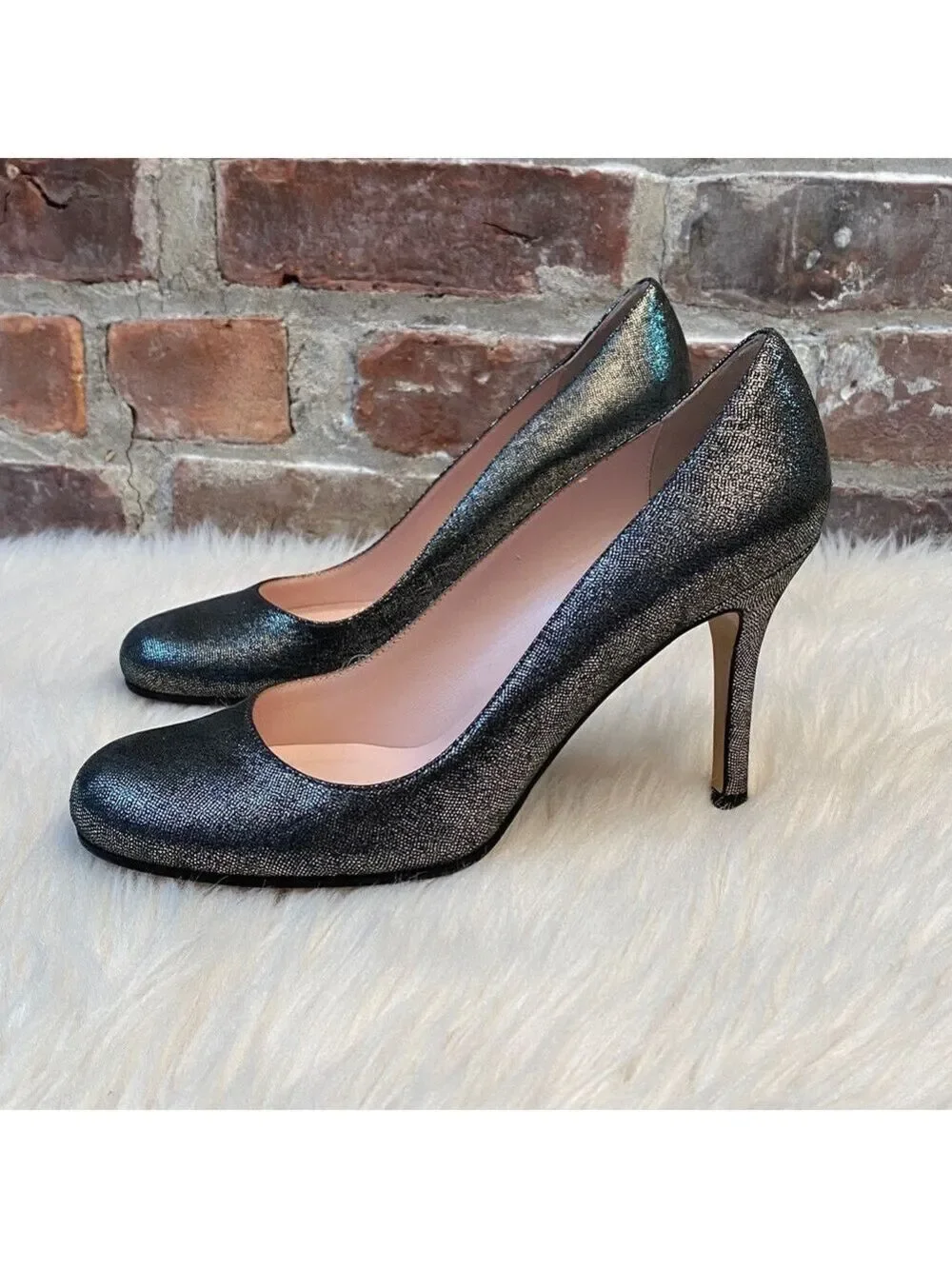 Kate Spade Silver Gray Glitter Pumps, Size 7